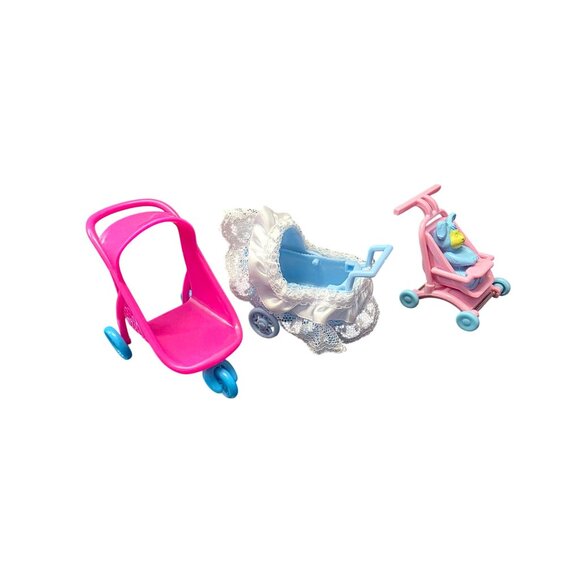 Baby Strollers Dollhouse Toys Lot of 3 - Picture 1 of 7